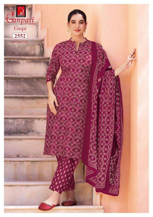 Ganpati gopi vol 16 pure cotton dress material wholesale market in mumbai