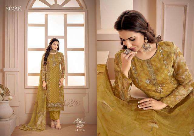 Glossy simar riha wholesale dress material market in pune with price