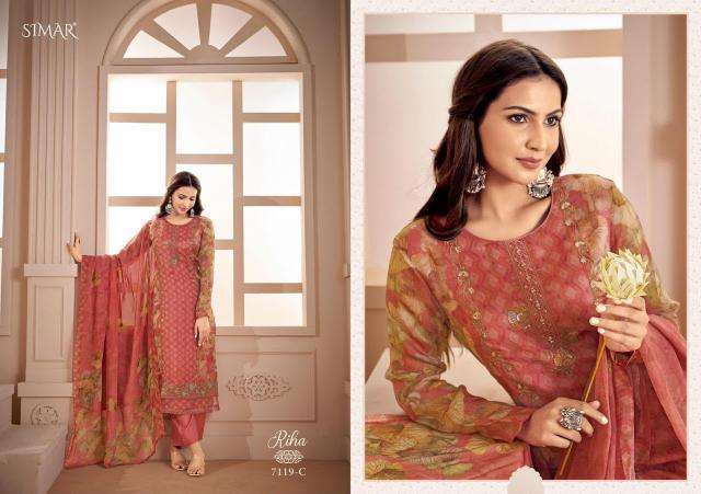 Glossy simar riha wholesale dress material market in pune with price