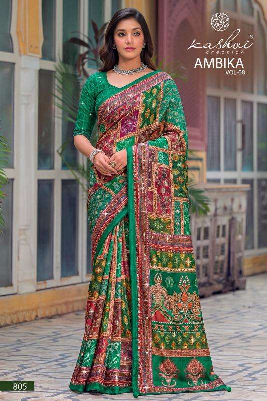 Kashvi ambika vol 8 best wholesale saree market in kolkata