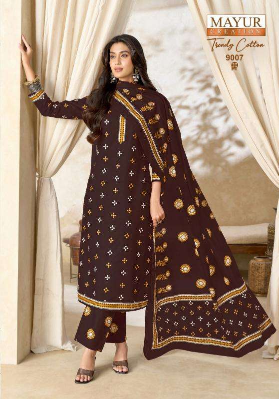 Mayur trendy cotton vol 9 ladies dress material wholesale market in ahmedabad
