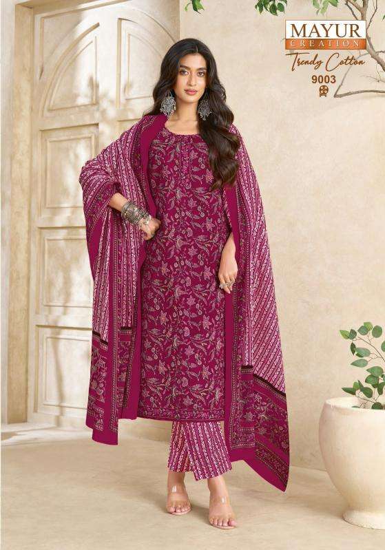 Mayur trendy cotton vol 9 ladies dress material wholesale market in ahmedabad