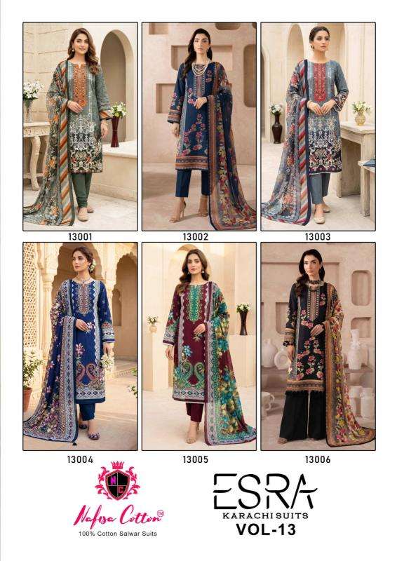 Nafisa esra vol 19 cotton dress material wholesale market in ahmedabad