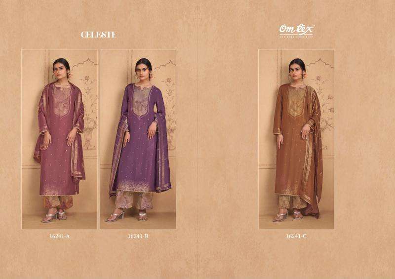 Omtex celeste cotton ladies dress material wholesale market in surat