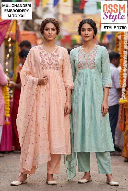 Ossm style 1750 wholesale kurti market in ahmedabad