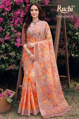 Ruchi saffron chiffon 272 ahmedabad wholesale saree market price