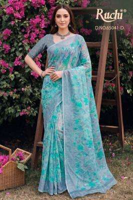 Ruchi saffron chiffon 272 ahmedabad wholesale saree market price