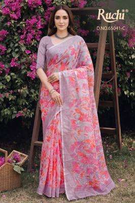 Ruchi saffron chiffon 272 ahmedabad wholesale saree market price