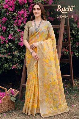 Ruchi saffron chiffon 272 ahmedabad wholesale saree market price