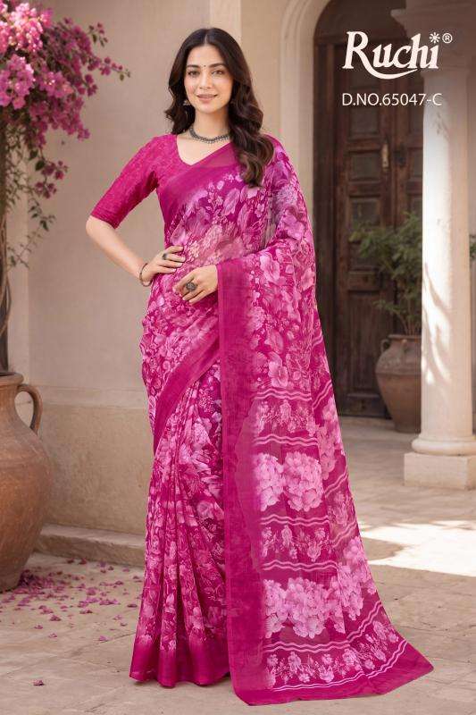 Ruchi saffron chiffon 276 ahmedabad wholesale market sadi
