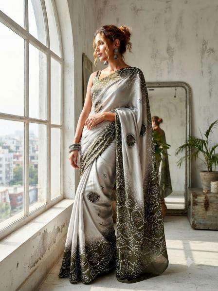 Vinayak bandhni wholesale saree shop in mohali
