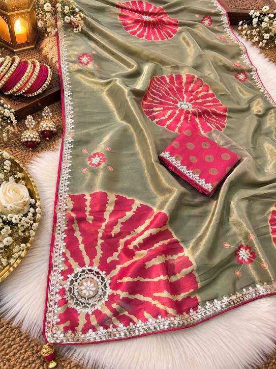 Vinayak gota  wholesale saree in ludhiana
