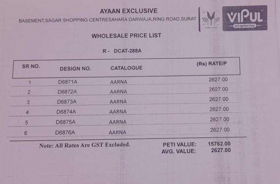 Vipul aarna ladies dress material wholesale market in surat